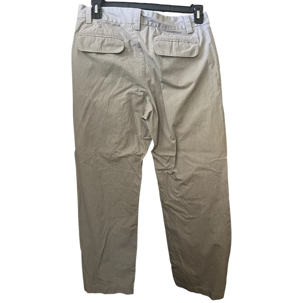 Banana Republic Khaki Wide Leg Pants 32x30 Beige Cotton Casual Dress Trousers